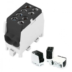 Blok Rozdzielczy Zacisk Odgałęźny Na Szynę TH35 1,5-25mm² Czarny 130A 400V