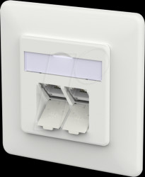 130E381027-I E-DAT Modul Cat.6a LSA++ 2 Port UP traffic white
