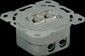 25998491 RJ45 junction box, Cat. 6a, 2-way, UP, white