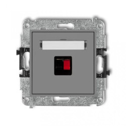 MINI Gniazdo głośnikowe pojedyncze szary mat 27MGG-1