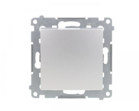 Simon 54 Łącznik jednobiegunowy, szybkozłącza, srebrny mat DW1.01/43