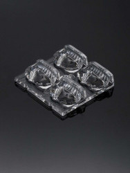 Soczewka LED Asymmetric 4-LEDowa 50 x 50 x 9.7mm, do użytku z Oświetlenie drogowe/uliczne Metakrylan polimetylu (PMMA)