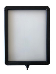 Rama oznakowania do słupków odgradzających Ramka informacyjna wysokość bariery 297mm Czarny