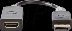 CCBW37150AT02 DisplayPort / HDMI-Cable, DP male > HDMI female, 0,2 m