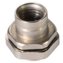 Flange socket, M8, front mounting for socket inserts, 21023012002
