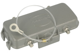Pokrywa ochronna; Han B; 09300165425; 16B; metal; do 2 klamer; szary; IP65; Harting; RoHS