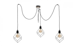 Lampa wisząca loftowa 3x E27 RUBEN WOOD
