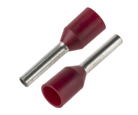 Końcówka tulejkowa izolowana 1mm² długość 8mm Czerwony średnica 1.4mm Izolowane JST