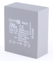 Transformator do druku 12V ac 230V ac 2 wyjścia THT 6VA