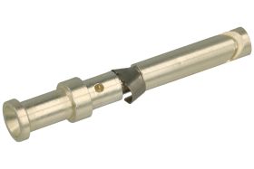 Terminal żeński; Han D; 09150006204; 1 tor; metal; proste; na przewód; zaciskany; 10A; srebrny; srebrzone; 0,25mm2; IP65; Hartin