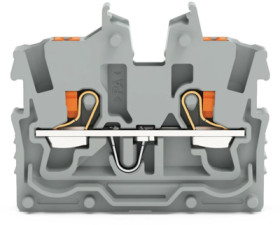 2 wire mini through terminal, push-in connection, 0.14-1.5 mm², 2 pole, 13.5 A, 6 kV, gray, 2250-321