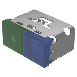 Soczewki do wskaźników, 03-902, Niebieski, Zielony, Prostokąt, długość: 38