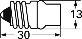 Incandescent bulb, E14, 1.45 W, 12 V (DC), 2700 K, clear, E30012120