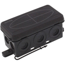 Wiska 10109578 Junction box (L x W x H) 86 x 44 x 41 mm Black IP55
