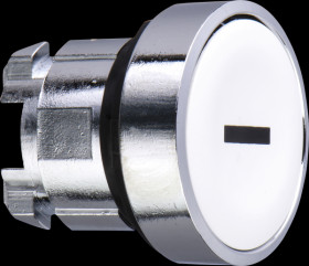 ZB4BA131 Pushbutton, front panel, Harmony XB4, 22 mm, white, momentary