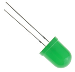 Green 10mm LED Diffused 300mcd 50°