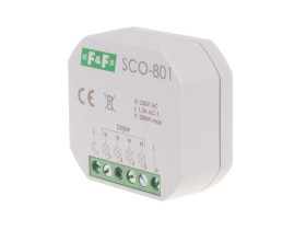 Ściemniacz oświetlenia SCO-801 bez pamięci ustawień natężenia ośw.350W montaż w puszce fi 60 SCO-801 F&F FILIPOWSKI