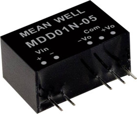 MW Mean Well MDD01N-05 Moduł przetwornicy DC/DC 100 mA 1 W Ilość wyjść: 2 x Content 1 szt.
