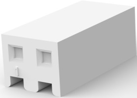 Socket housing, 2 pole, pitch 3.96 mm, straight, natural, 640251-2