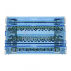 Modułowy blok rozdzielczy 100A materiał PA66, klasa V0, TH-35 na szynę DIN NBD 4-15-100A