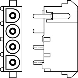 Gniazdo PCB 12 -pinowe 3 -rzędowe raster: 6.35mm Moc Proste Przewlekany