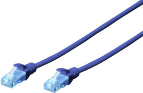 kabel LAN Digitus DK-1512-010/B, 1 szt., RJ45, CAT 5e, U/UTP, 1.00 m, niebieski
