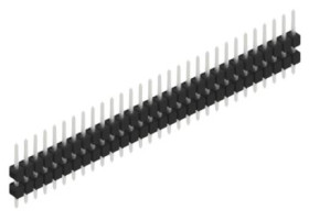 Pin header, 30 pole, pitch 2.54 mm, straight, black, SL507130Z
