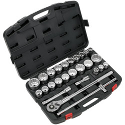 Sealey AK2584 Premier Metric/Imperial Socket Set 3/4&quot;Sq Drive 12-point 26pc