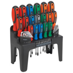 Siegen S01090 Screwdriver, Hex Key &amp; Bit Set 44pc