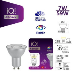 Żarówka LED GU10 IQ-LEDDIM 7W-WW 570lm 2700K barwa ciepła ściemnialna 3 lata Gwarancji 35246