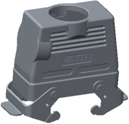 Housing, size HB16, die-cast aluminum, PG29, straight, clip locking, IP65, T1280162129-000