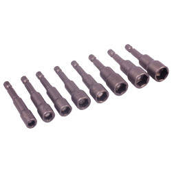BlueSpot Tools 14107 Magnetic 1/4in Nut Driver Set, 8 Piece