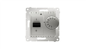 Simon 54 Regulator Temperatury 5-40C Ip20 Srebrny Mat Drt10w.02/43