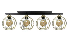 Lampa Sufitowa Nowoczesna 4Xe27 Bacca Black/Gold