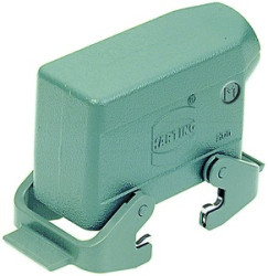 Grommet housing, size 24B, die-cast aluminum, M25, angled, cross bow locking, IP65/IP66/IP67, 19300241531