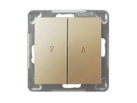 IMPRESJA Wyłącznik żaluzjowy z blokadą mechaniczną złoty metalik ŁP-7YB/m/28 OSPEL