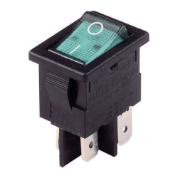 Arcolectric H 8553 VB NAC Rocker Switch Lit Green DPST On-Off 250V AC 10A