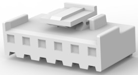 Plug housing, 6 pole, pitch 3.96 mm, straight, natural, 1-1123722-6