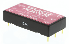 Przetwornica DC-DC, 40W, Uwe 18 → 36 V DC, Uwy ±12V dc, Iwy ±1.67A, TRACOPOWER