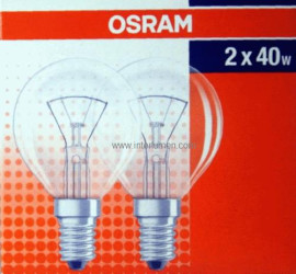 P45 40W klar E14 230V Osram Duo Pac AL Żarówka mała kulka E14 40W przezroczysta