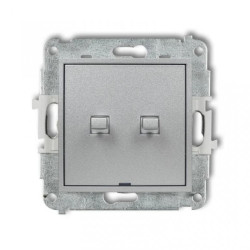 MINI Przycisk świecznikowy w stylu amerykańskim srebrny metalik 7MWPUS-44.1