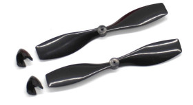 Pair of 1x75 mm Aircraft Propellers - Right and Left - Black
