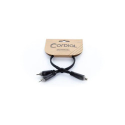 Cordial 14888 RCA Y adapter black PVC 0.30 m twin cable audio/phono