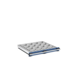 Regał magazynowy głębokość 750mm szerokość 800mm wysokość 75mm Jasnoszary Polipropylen, Tworzywo sztuczne z recyklingu