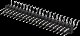 SL 28 SMD THR 058 40Z Male header 2.54 mm, 2x20, SMT+THT