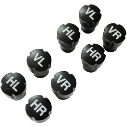 HP Autozubehör 18312 Valve dust cap set Black 8-piece Tyre Valve Dust Caps