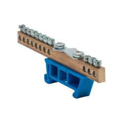 Listwa zaciskowa 11x10mm2 + 1x35mm2 niebieska TH 35-K/N 48.555