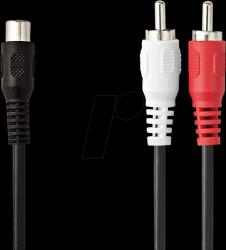 CAGB24020BK02 Nedis Stereo Audio Cable | 2x RCA Male | RCA Female | Nickel Pla