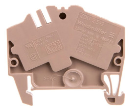 Złączka szynowa 3-przewodowa 2,5mm2 beżowa ZDU 2.5-2/3AN Ex 1706010000