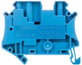 Złączka szynowa 3-przewodowa 4mm2 niebieska Ex UT 4-TWIN BU 3044500 /50szt./